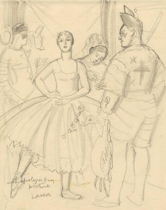 HARLEQUIN WITH GOOSE AND DANCER