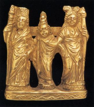 AMULET WITH DEMETER, HARPOKRATES / TRIPTOLEMOS, AND PERSEPHONE