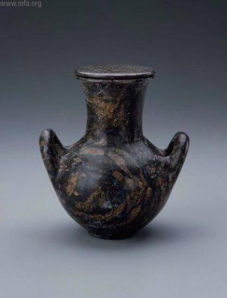 Strap-handled amphora with lid