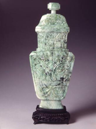 VASE: FLAT-SIDED WITH COVER - COVER