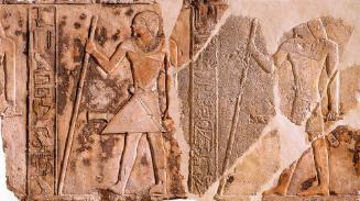 RELIEF WITH SIX FIGURES OF NEKHEBU