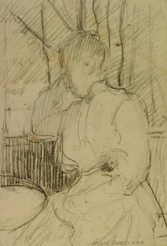 ELLA BAKER WEIR IN SUMMERHOUSE AT BRANCHVILLE I (V. 824000310)