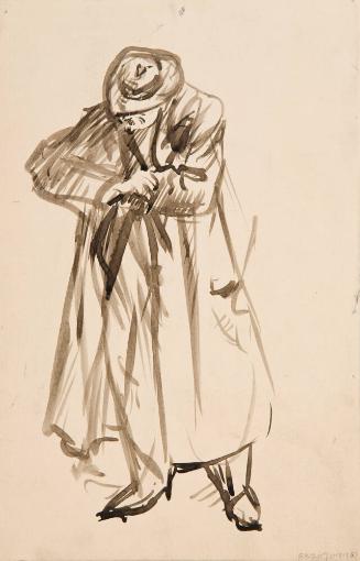 MAN SEATED BACKWARDS ON CHAIR (V. 832070990)