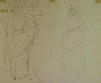 TWO STUDIES FOR VEILED WOMAN