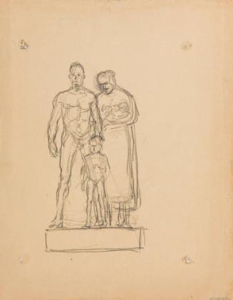 FAMILY STATUE SKETCH (V. 832080611)