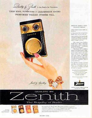 ZENITH ROYAL 500 POCKET RADIO AD