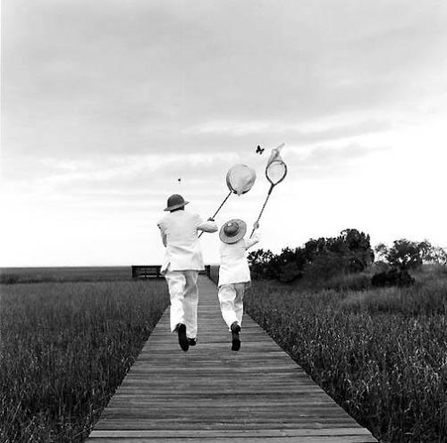 Gary and Henry Chasing Butterfly, Beaufort, South Carolina, 1996