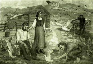 PIONEER FAMILY AND SEAGULLS