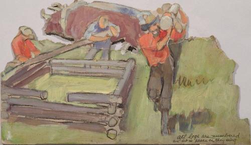 CARDBOARD CUTOUT: ALL LOGS ARE NUMBERED