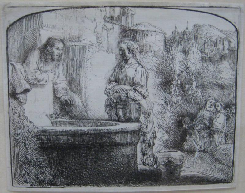 CHRIST AND THE WOMAN OF SAMARIA AMONG RUINS