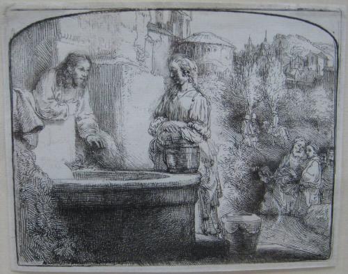 CHRIST AND THE WOMAN OF SAMARIA AMONG RUINS