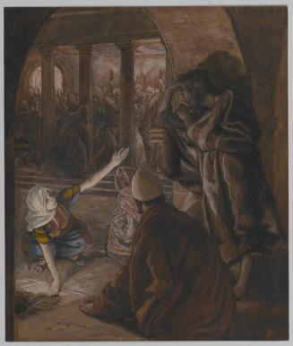 THE THIRD DENIAL OF PETER. JESUS' LOOK OF REPROACH (LE TROISIEME RENIEMENT DE SAINT PIERRE. LE REGARD DE REPROCHE DE JESUS)