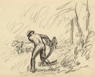 SCYTHE CUTTER BY TREES SKETCH