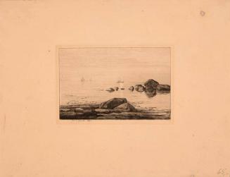 PART OF A BEACH FROM HELLEBAEK; MISTY AIR