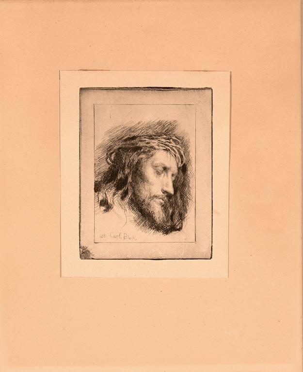 CHRIST HEAD WITH A CROWN OF THORNS