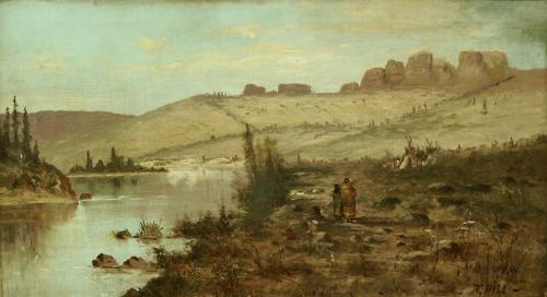 INDIANS ALONG THE RIVER