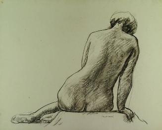 FEMALE NUDE SEATED BACK VIEW