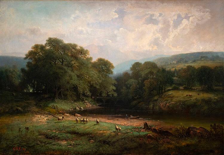 LANDSCAPE WITH SHEEP