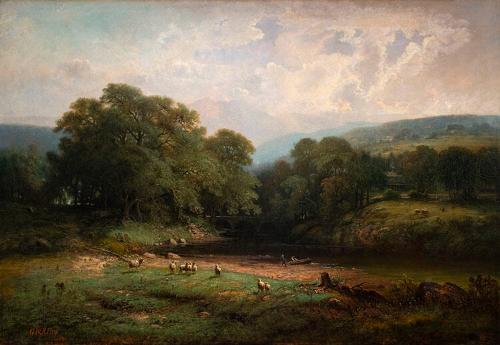 LANDSCAPE WITH SHEEP