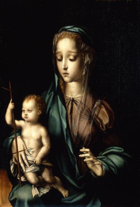 Virgin and Child with a Yarn Winder and Spindle
