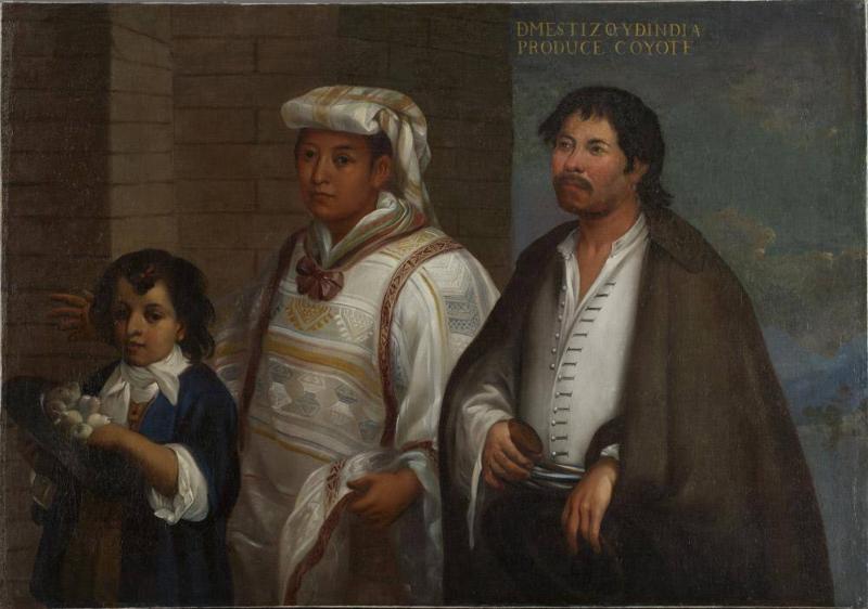 De Mestizo y de India produce Coyote (Castas)