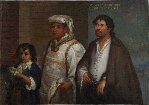 De Mestizo y de India produce Coyote (Castas)