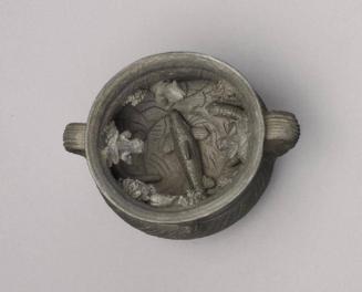 Handled Bowl with Fish and other applied decoration (Búcaro de Indias)