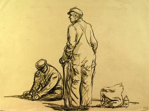 TWO LABORERS AT REST