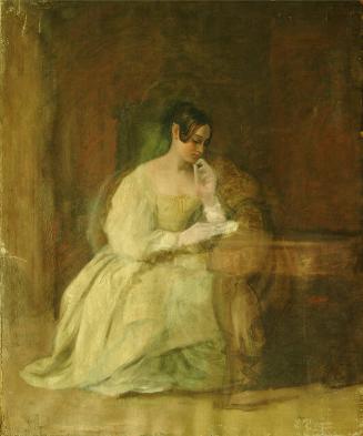 UNFINISHED PORTRAIT OF A WOMAN READING