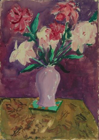 VIOLET VASE WITH FLOWERS