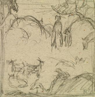 ROUGH SKETCH OF ANIMALS AND FIGURE