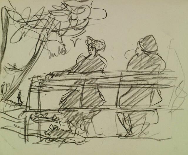 FIGURES ON BENCH