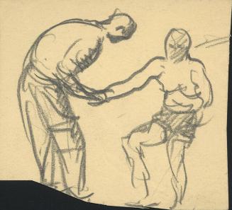 BOXER AND MAN SKETCH