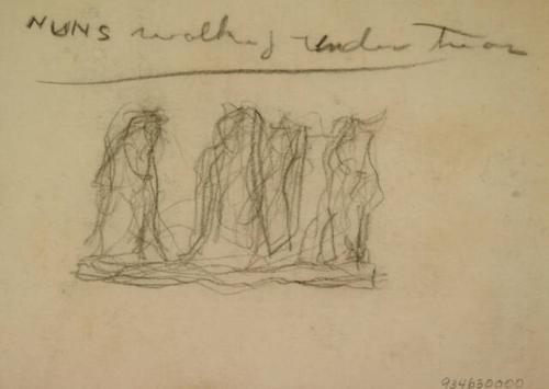 NUNS WALKING UNDER TREES (V. 934620000)