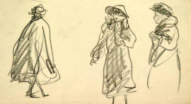 THREE WOMEN, ONE WALKING