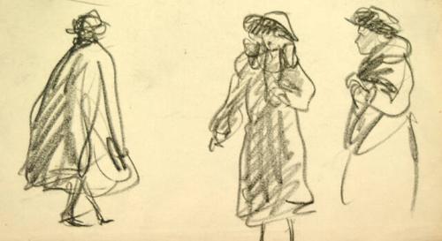 THREE WOMEN, ONE WALKING