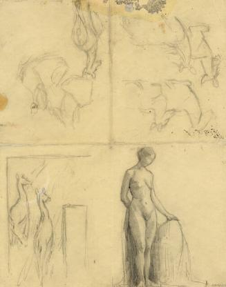 FEMALE NUDE AND DEER STUDIES (V.980490000)
